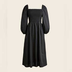 J.Crew Smocked Puff-Sleeve Dress